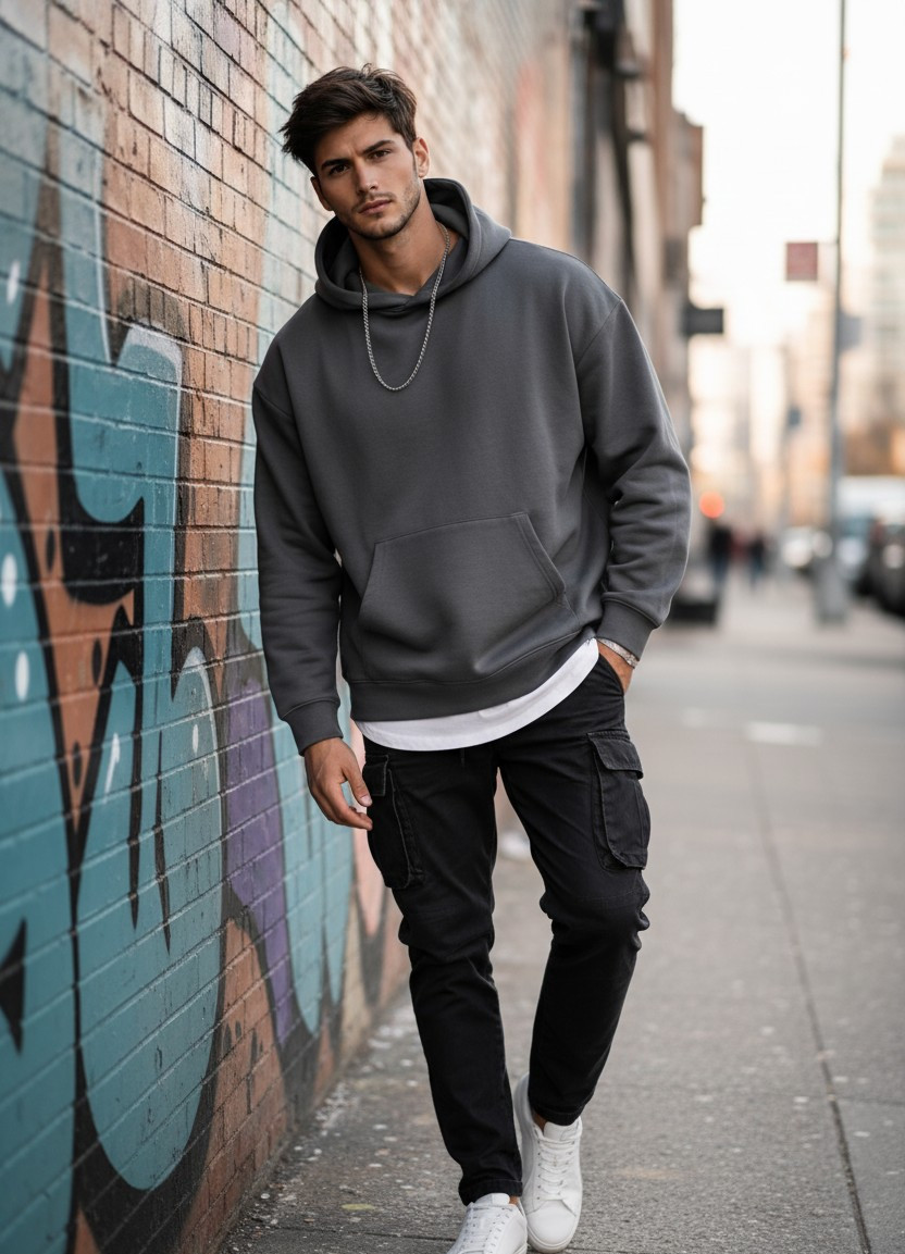Urban & Street Style — Streetwear Model Portrait (Male)