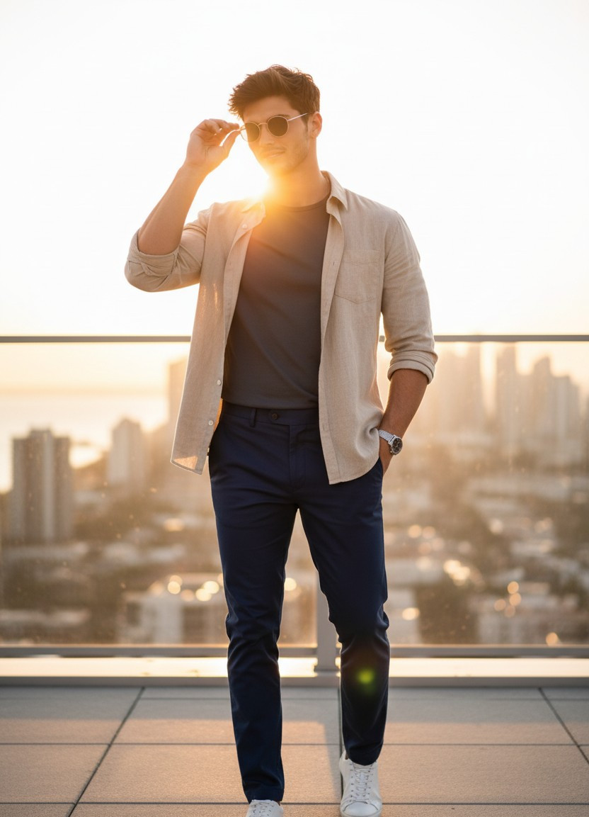 Instagram Model Aesthetic — Golden Hour Influencer (Male)