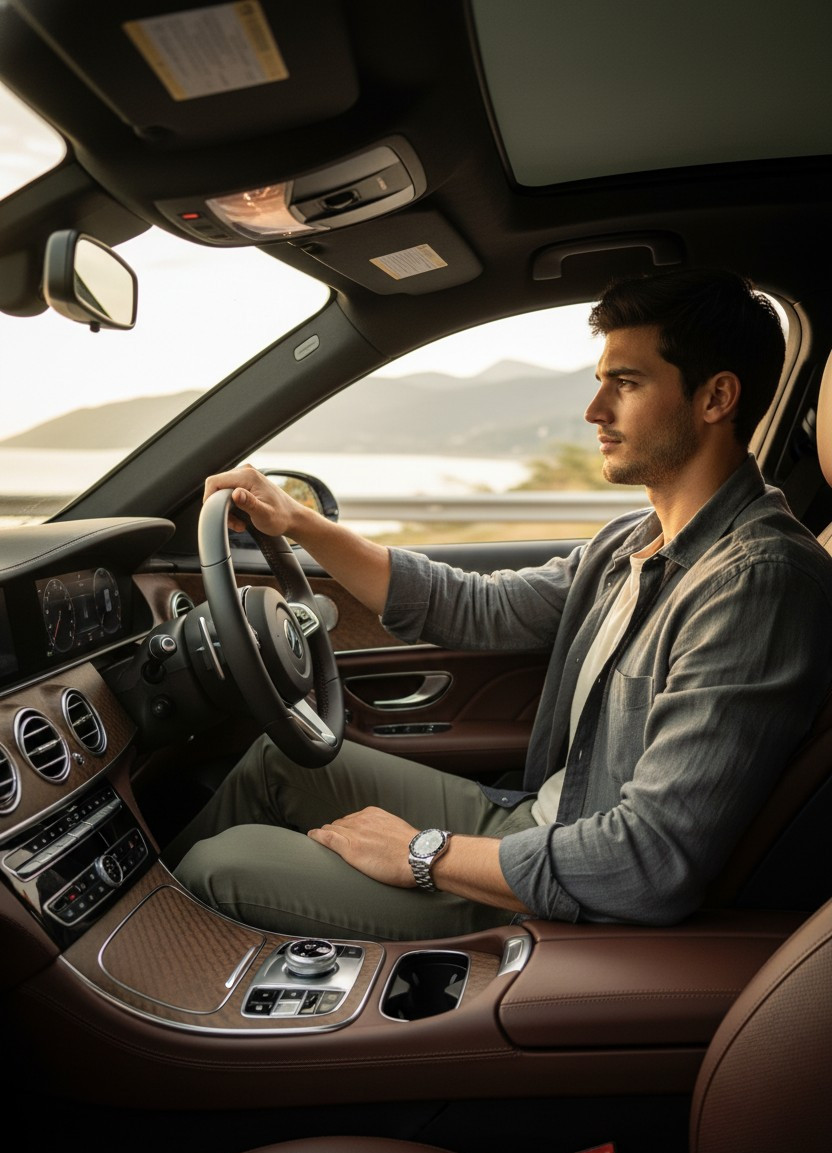 Instagram Model Aesthetic — Driving Lifestyle (Male)