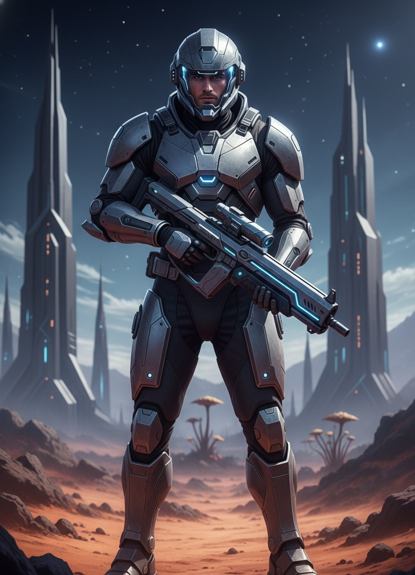 Cinematic Game Heroes — Space Marine Soldier (Male)