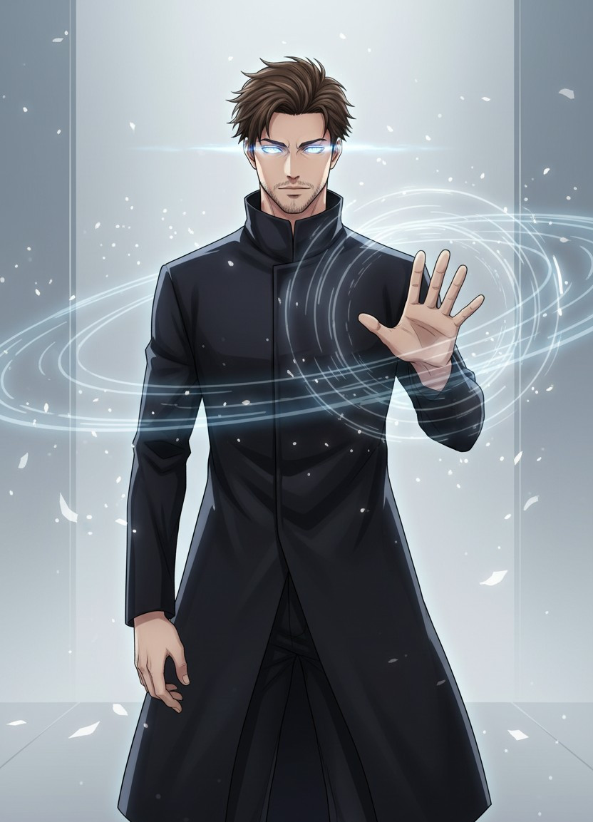 Anime Character Illustration — Infinity Aura Sorcerer (Male)