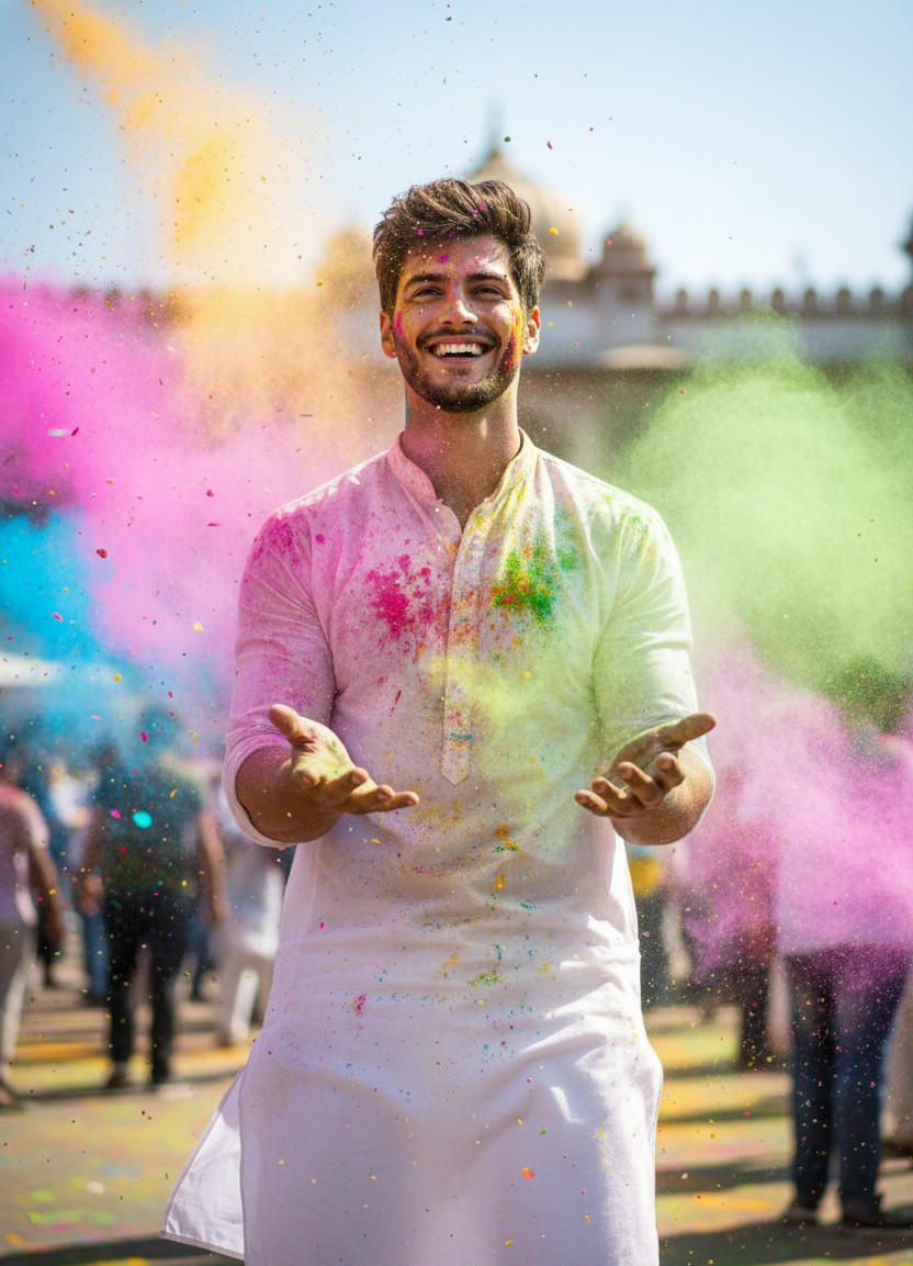 Worldwide Festival & Cultural Looks — Indian Holi Festival (Male)