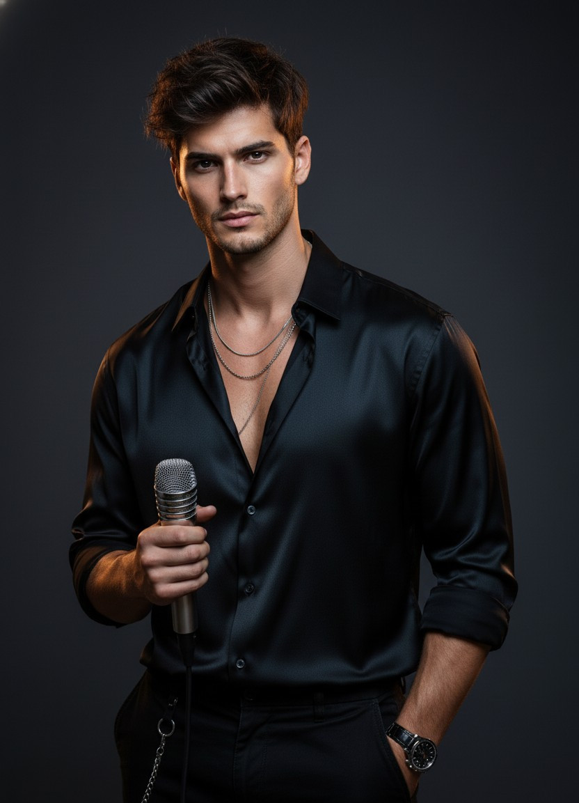 Rockstar & Music Icon — Global Superstar Portrait (Male)