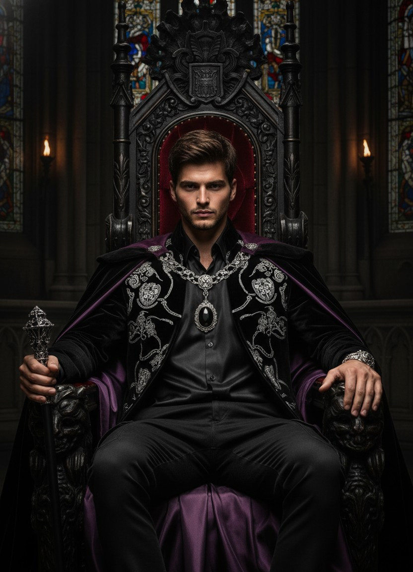 Gothic Elegance — Dark Royal Gothic (Male)