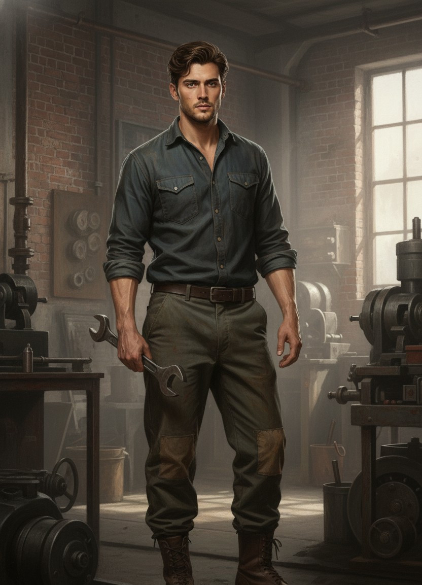 Time Travel Eras — Industrial Revolution Worker (Male)