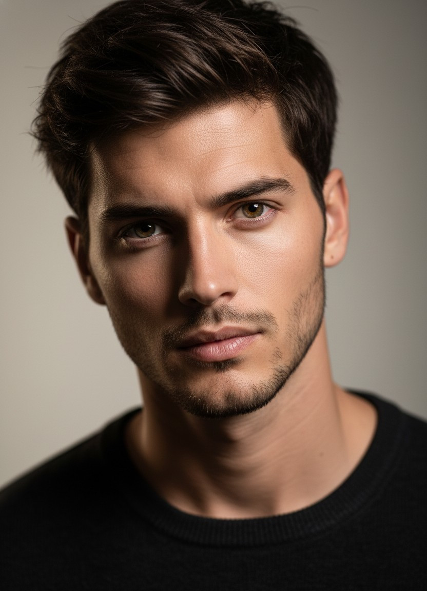 Professional Studio Mastershots — Beauty Close-Up (Male)