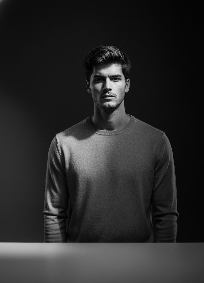 Experimental & Artistic Portraits — Shadow Split Effect (Male)