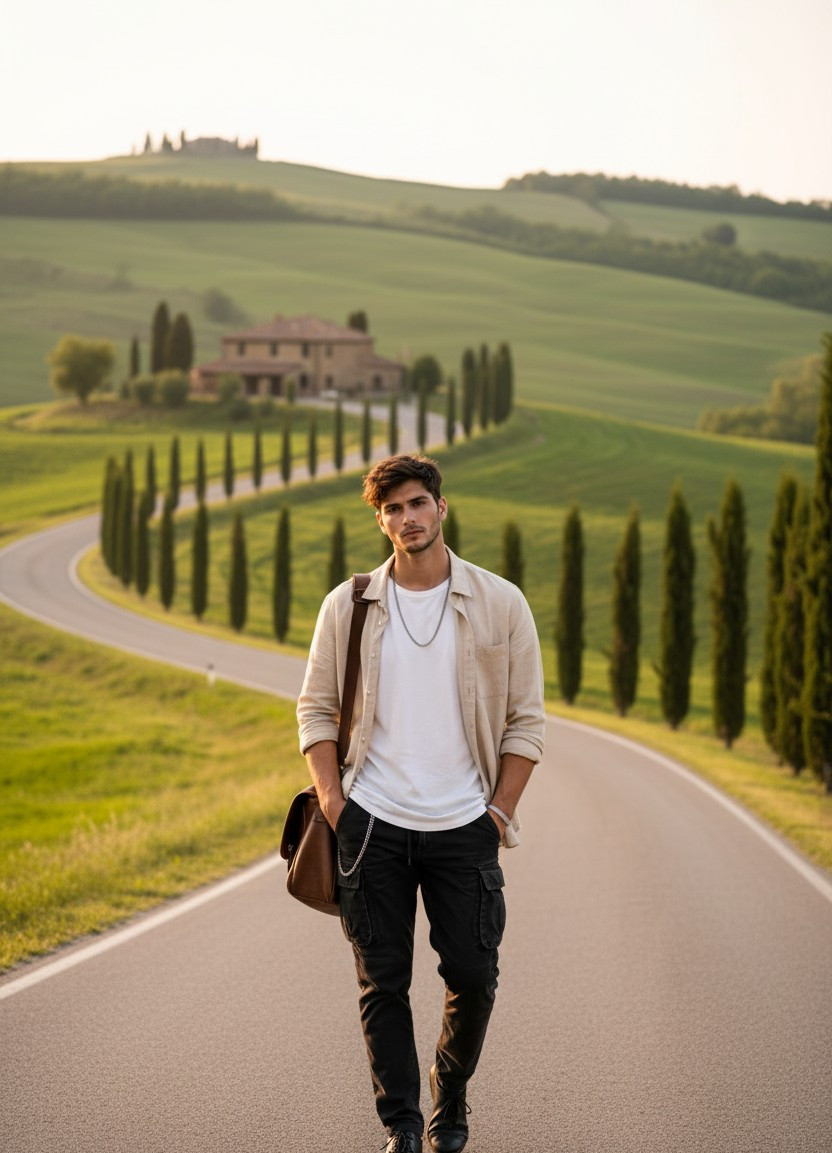 Countryside Portrait — Tuscany Road Trip Portrait (Male)