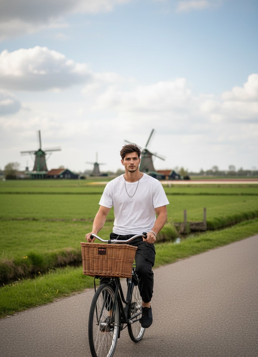 Countryside Portrait — Dutch Countryside Bicycle Portrait (Male)