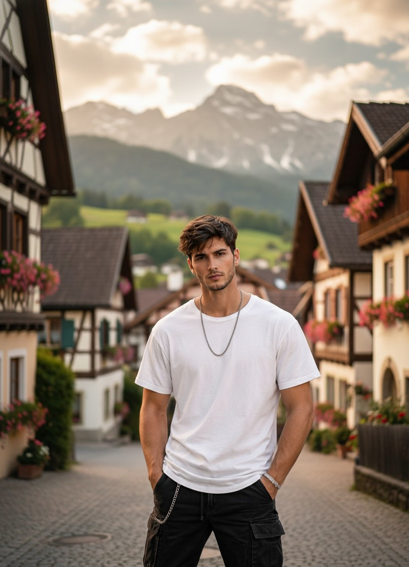 Countryside Portrait — German Village Road Portrait (Male)