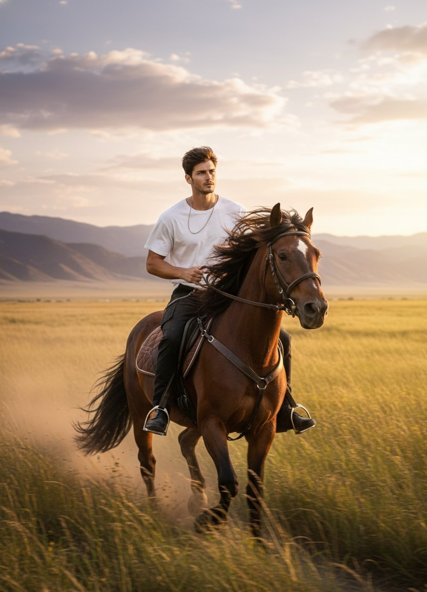 Grassland — Horseback Grassland Travel (Male)