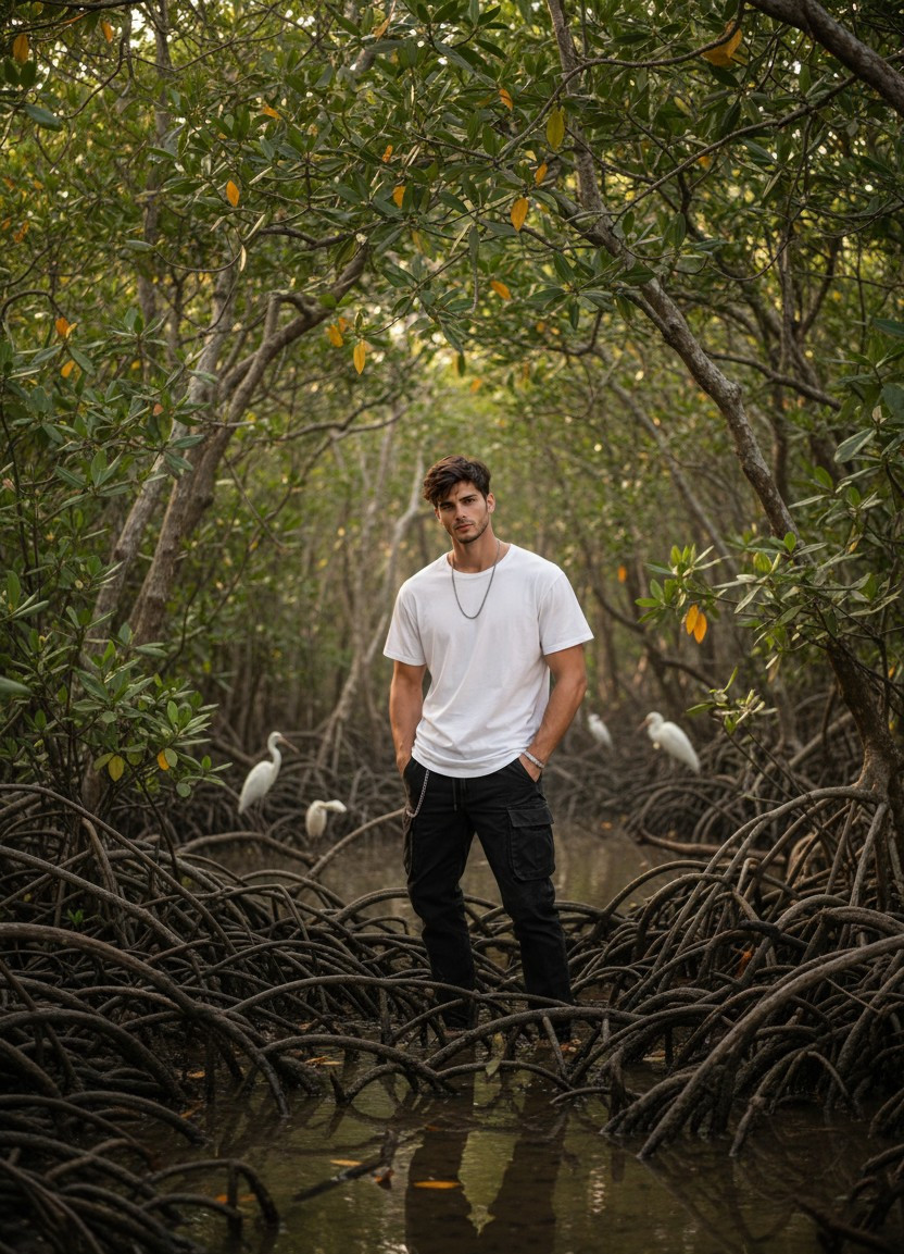 Mangrove Adventure — Wildlife Encounter Scene (Male)