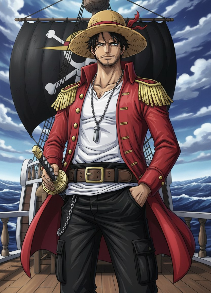One Piece — Pirate Captain Portrait (Male)