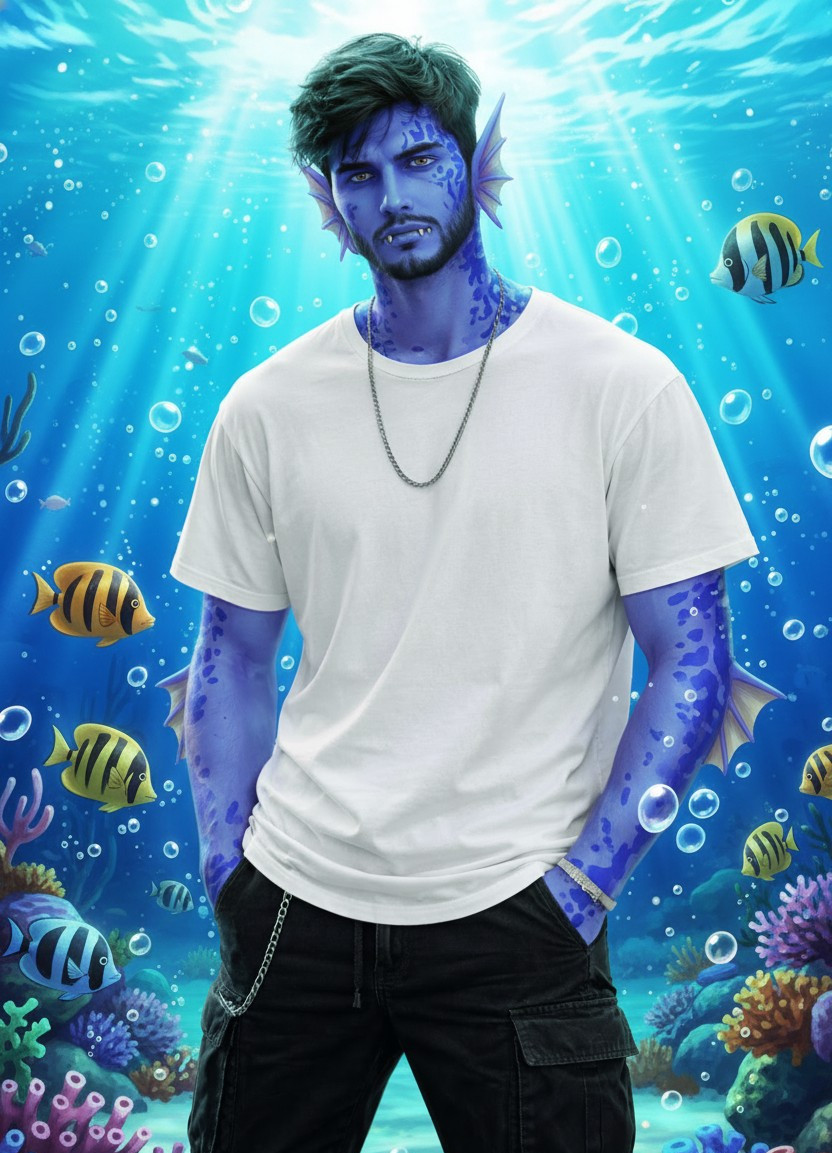 One Piece — Underwater Fishman Portrait (Male)