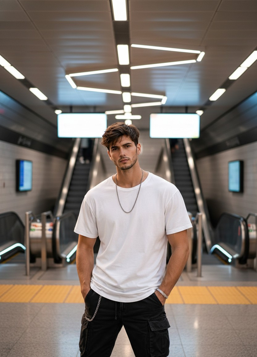 Modern City — Subway Station Portrait (Male)