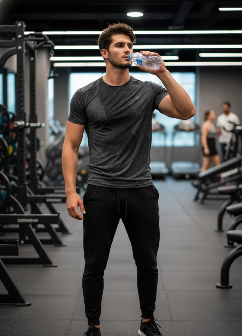 Fitness / Gym Portrait — Water Break Shot (Male)