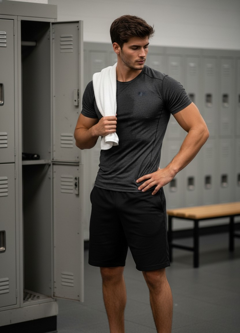 Fitness / Gym Portrait — Locker Room Style (Male)