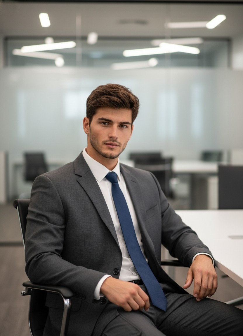 AI Headshot Pro — Seated Executive Portrait (Male)