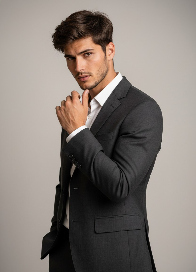 AI Headshot Pro — Hand on Chin Thinker (Male)