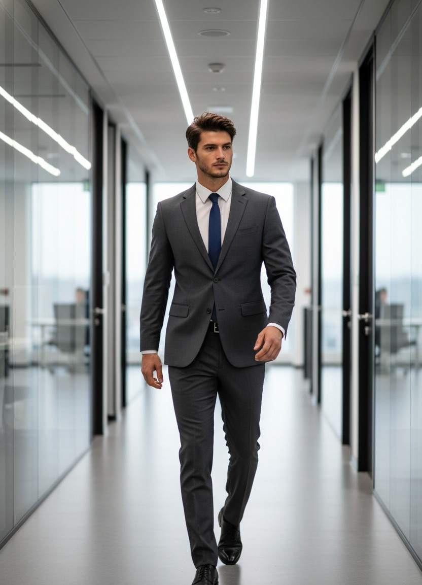 AI Headshot Pro — Walking Office Shot (Male)