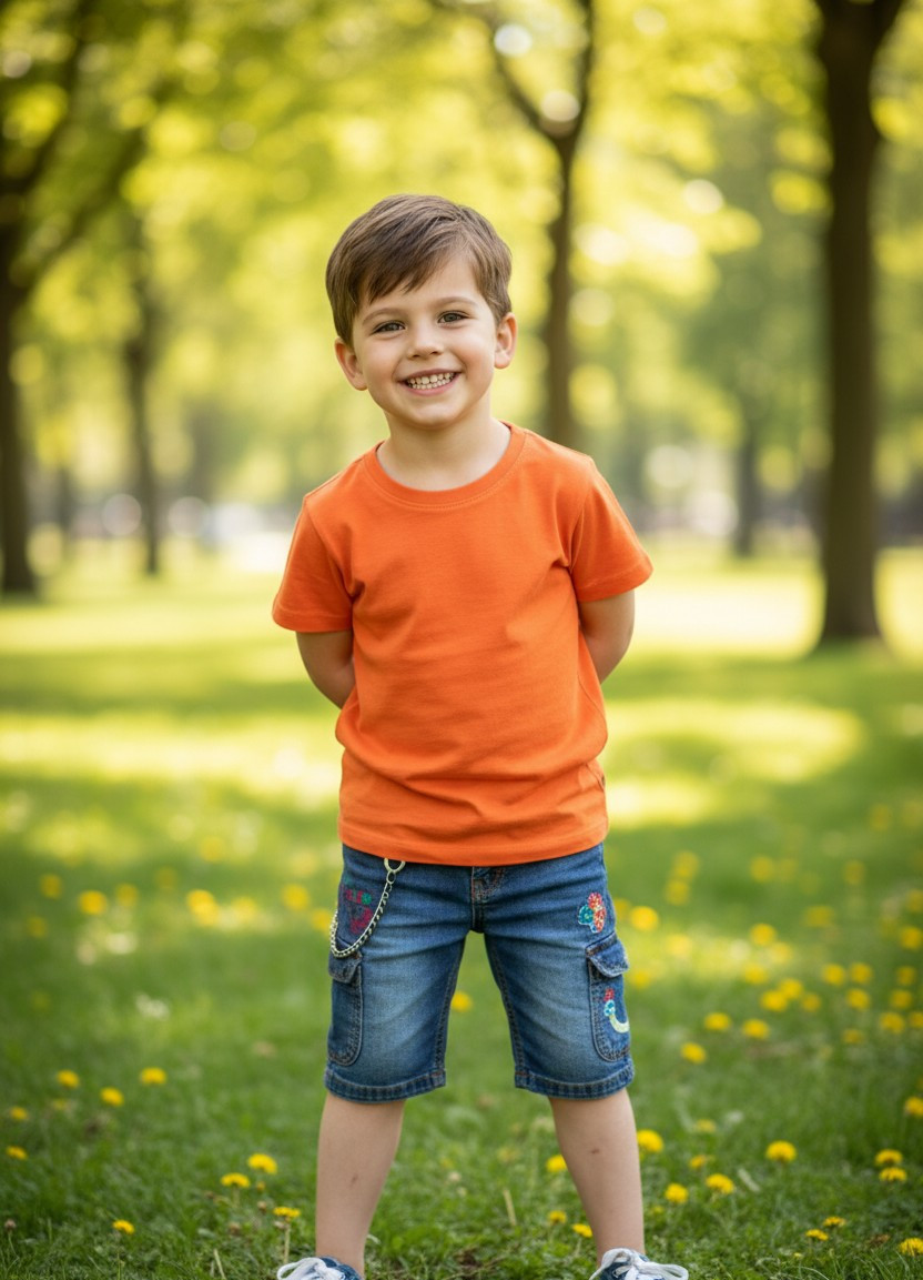Different Ages Portrait — Childhood Innocence (Age 6–8) (Male)