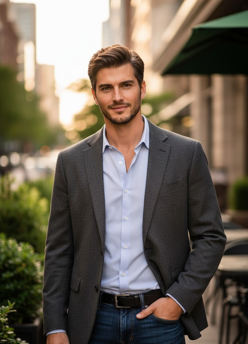 Different Ages Portrait — Mature Confidence (Age 40–45) (Male)