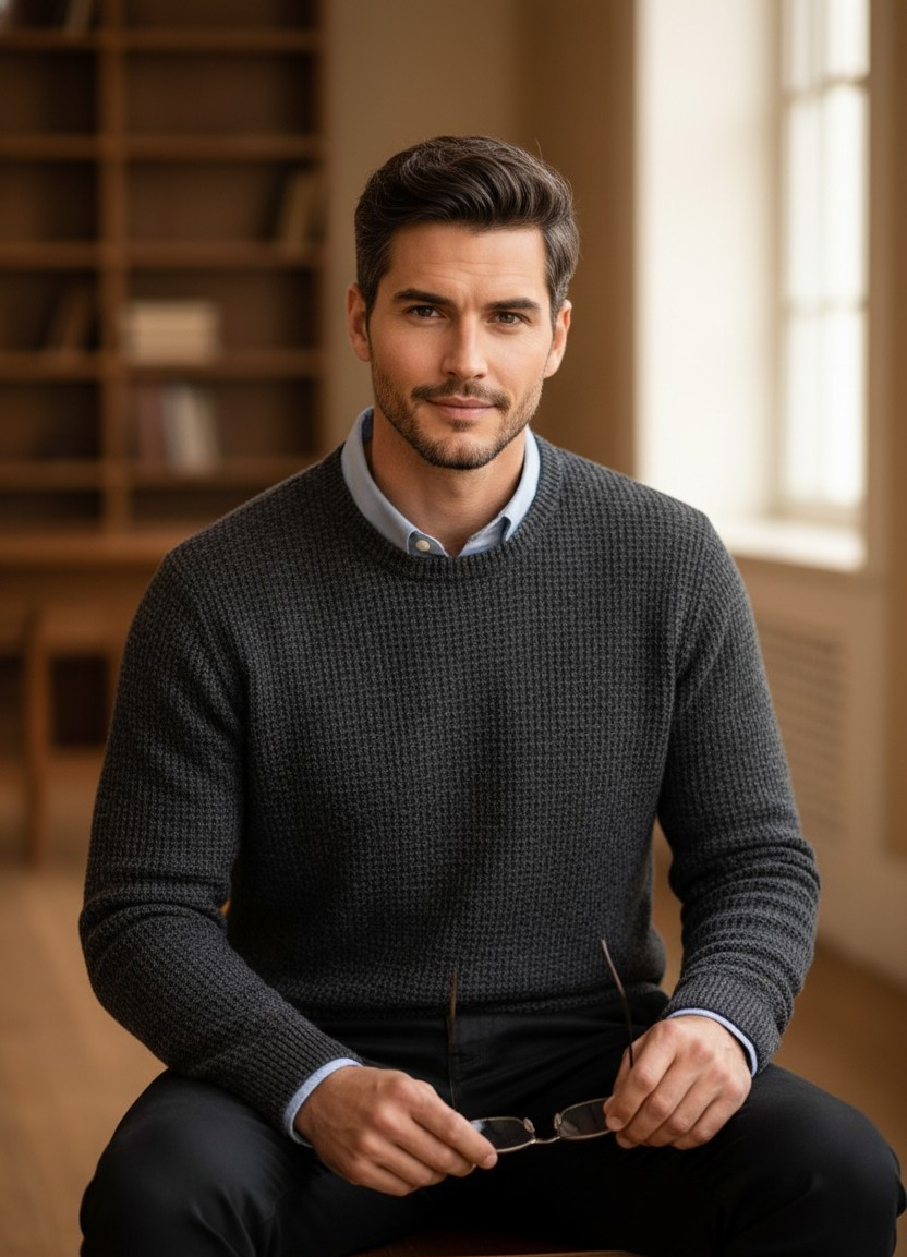 Different Ages Portrait — Senior Wisdom (Age 55–60) (Male)