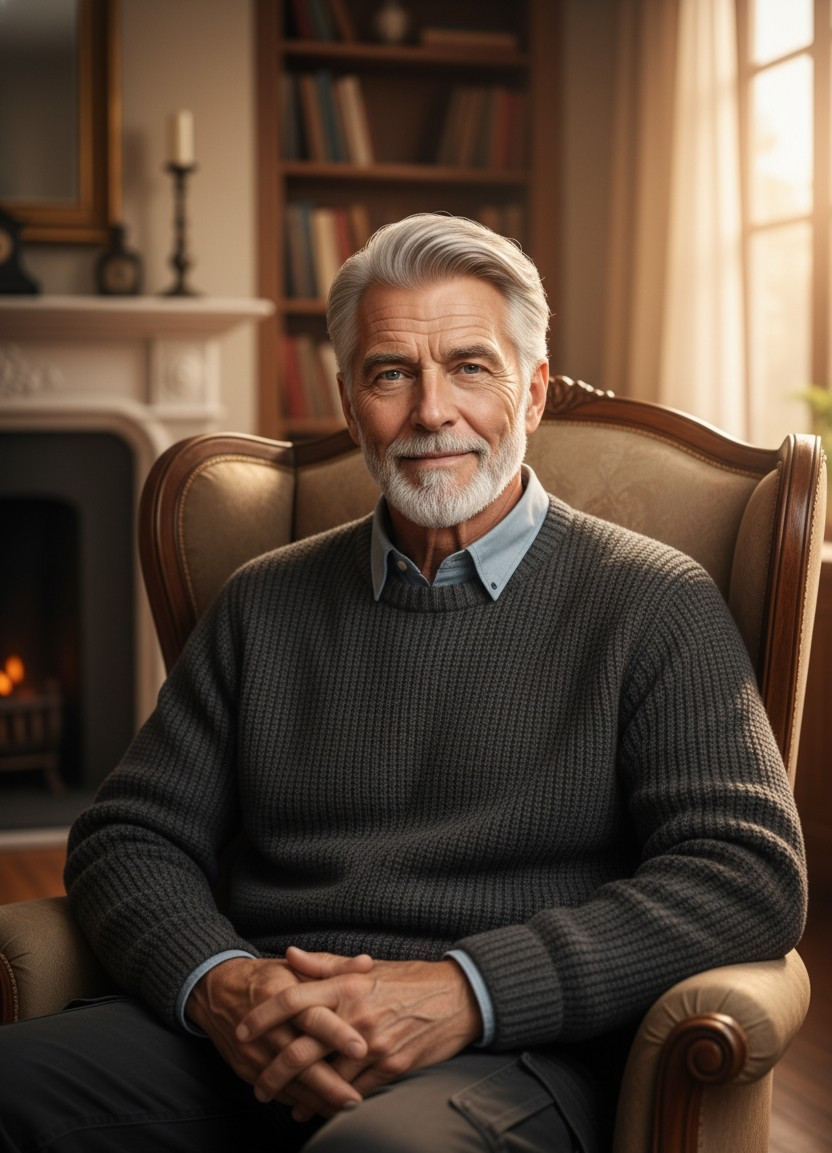 Different Ages Portrait — Elderly Portrait (Age 65–70) (Male)