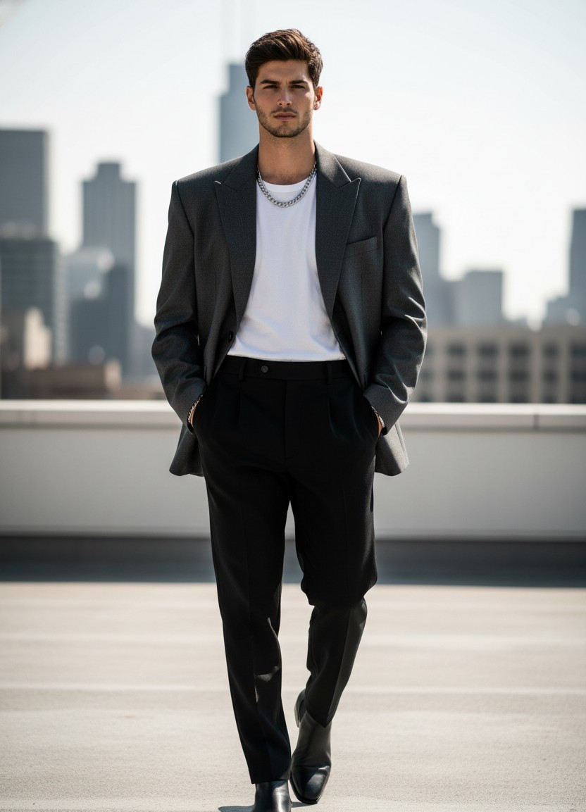 Luxury Fashion Editorial — Rooftop Fashion Shoot (Male)