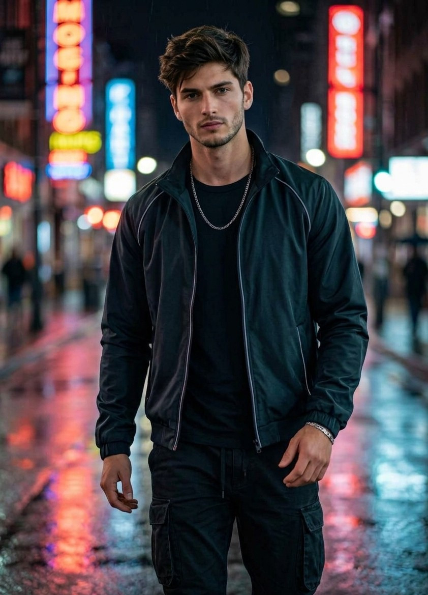 Street Style Urban — Night Street Neon (Male)