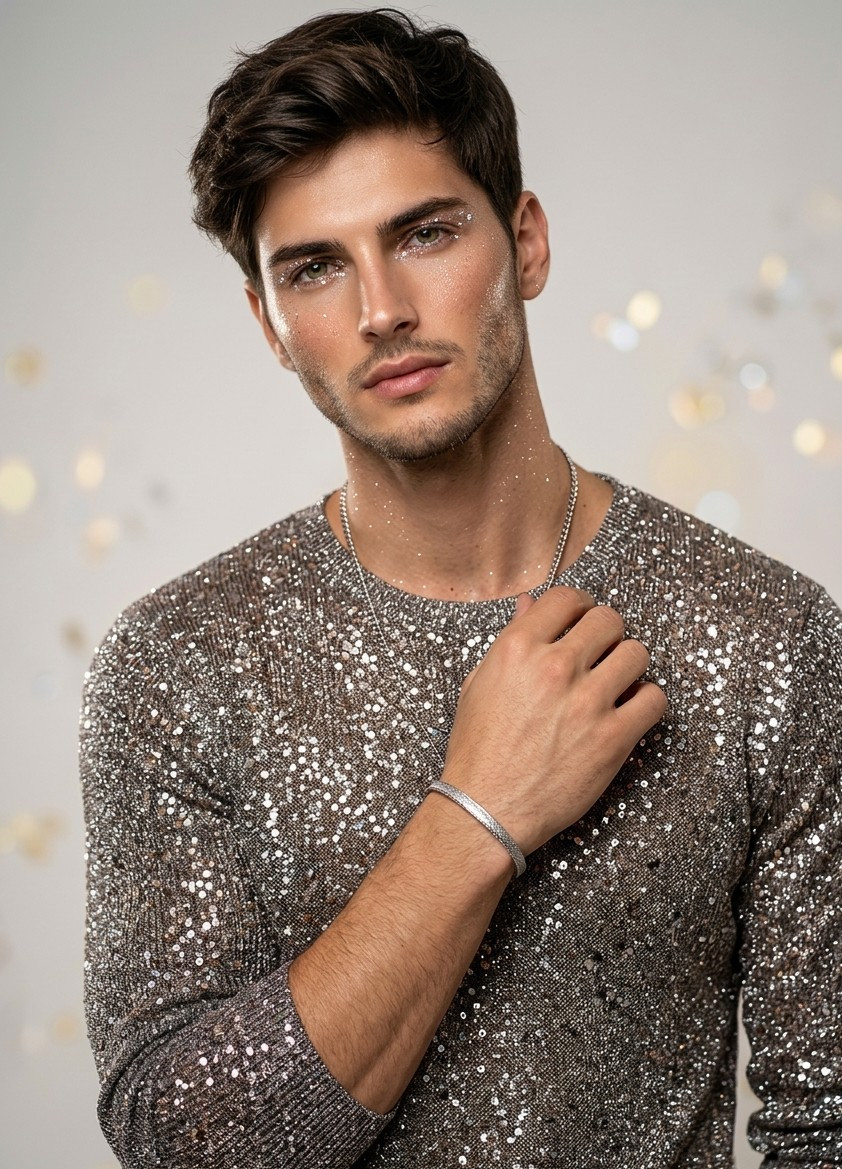 Soft Glam Beauty — Glitter and Shimmer (Male)