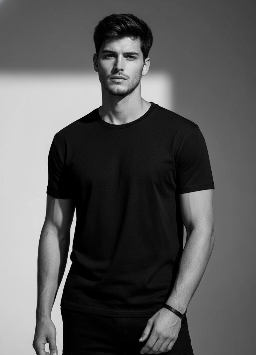 Moody Dark Aesthetic — Shadow Play Portrait (Male)