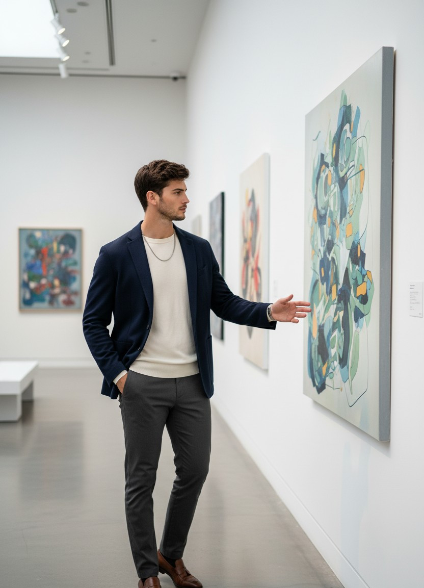 Influencer Lifestyle — Art Museum Influencer (Male)
