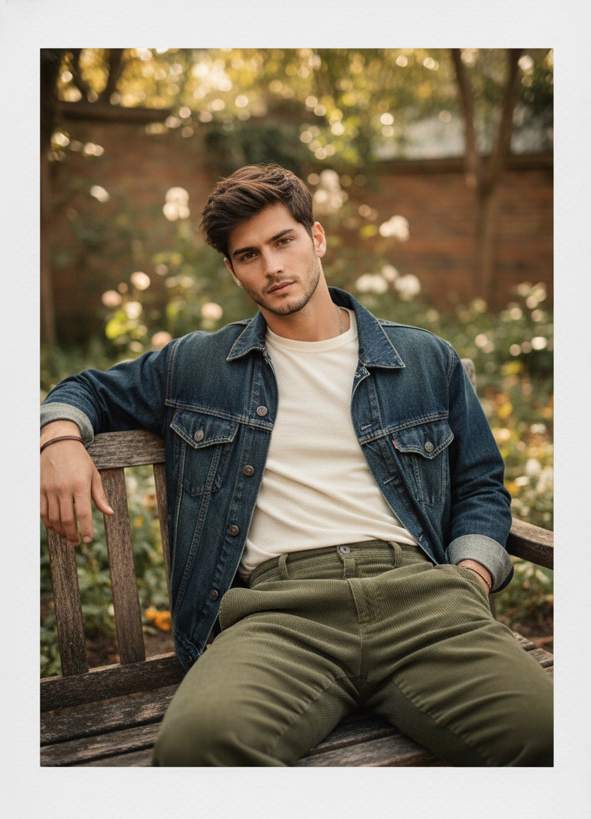 Vintage Retro Film — Polaroid Memory Aesthetic (Male)