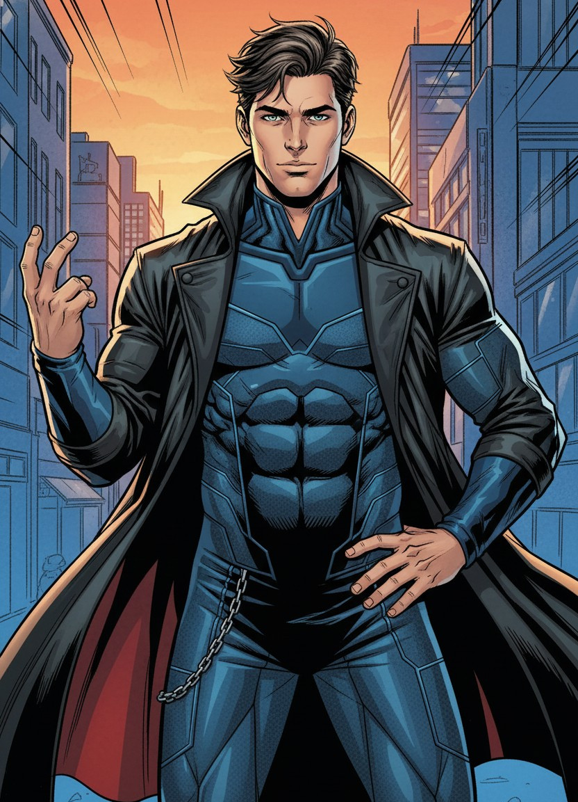 Anime & Cartoon — Comic Book Hero (Male)