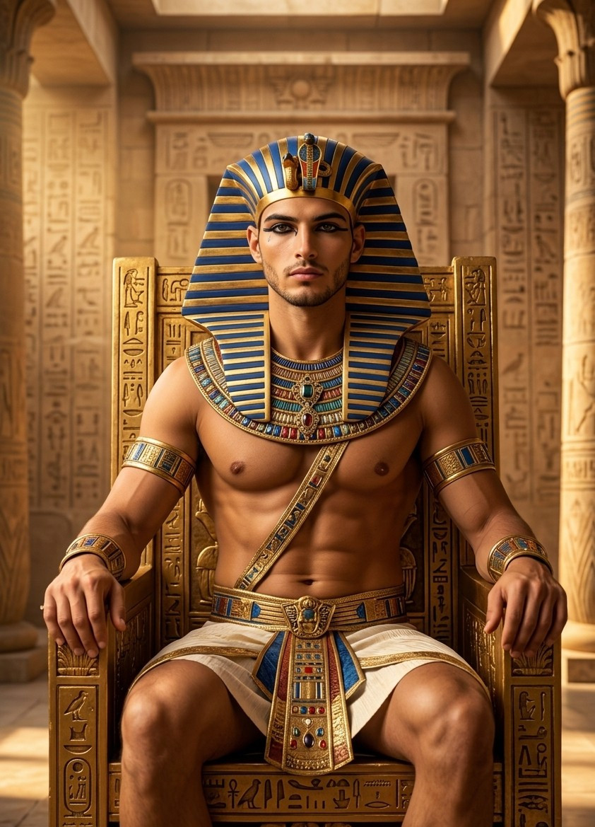 Royal & Regal — Egyptian Pharaoh Portrait (Male)