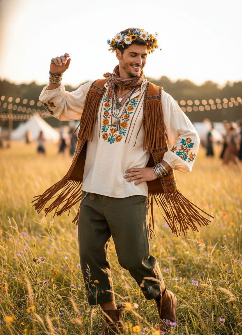 Bohemian Chic — Festival Boho Look (Male)
