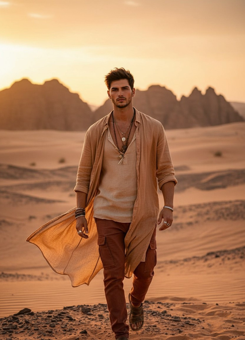 Bohemian Chic — Desert Boho Traveler (Male)