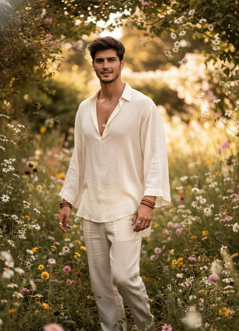 Bohemian Chic — Bohemian Garden Portrait (Male)