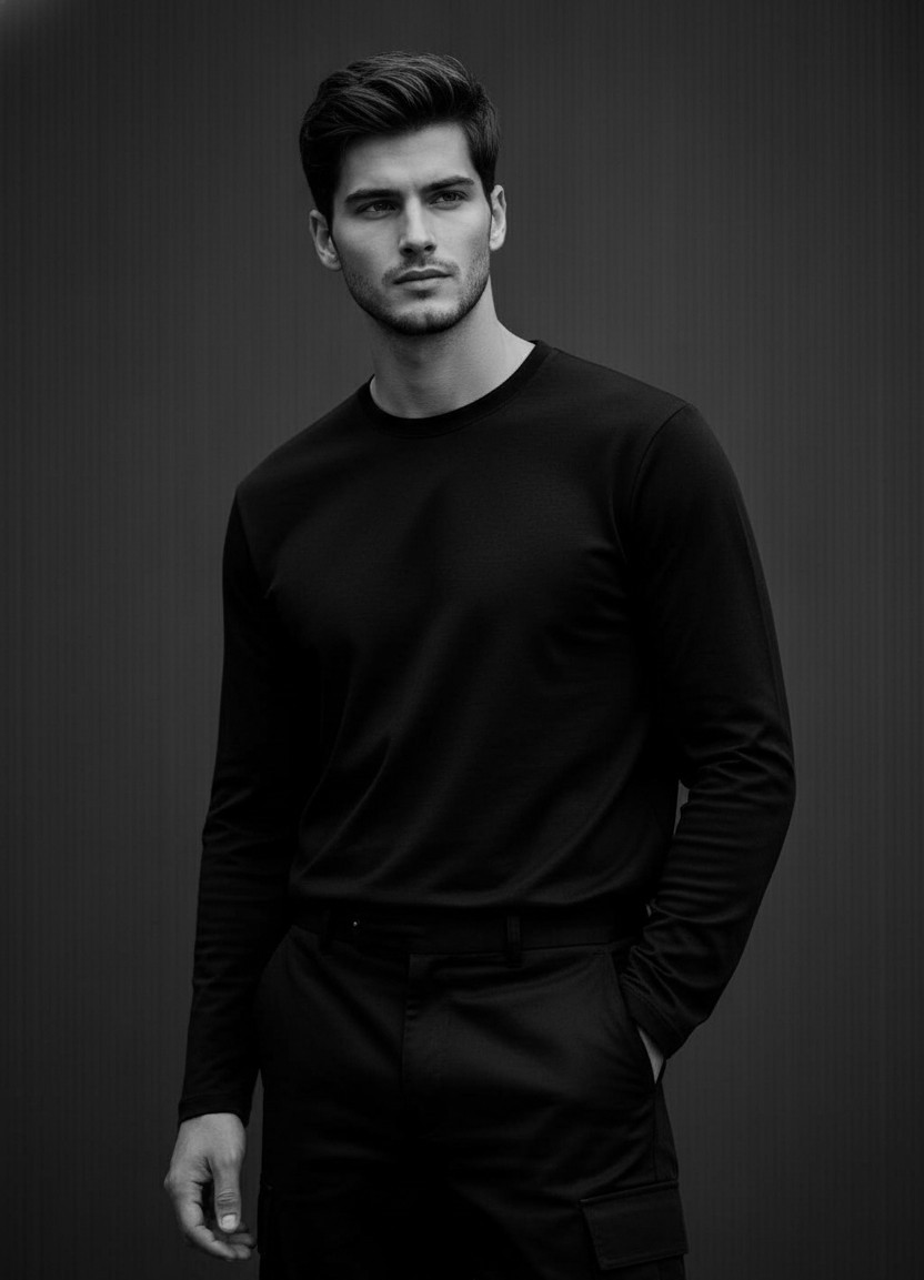 Minimalist Aesthetic — Monochrome Minimal (Male)