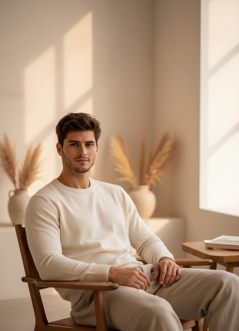 Minimalist Aesthetic — Beige and Neutral Tones (Male)