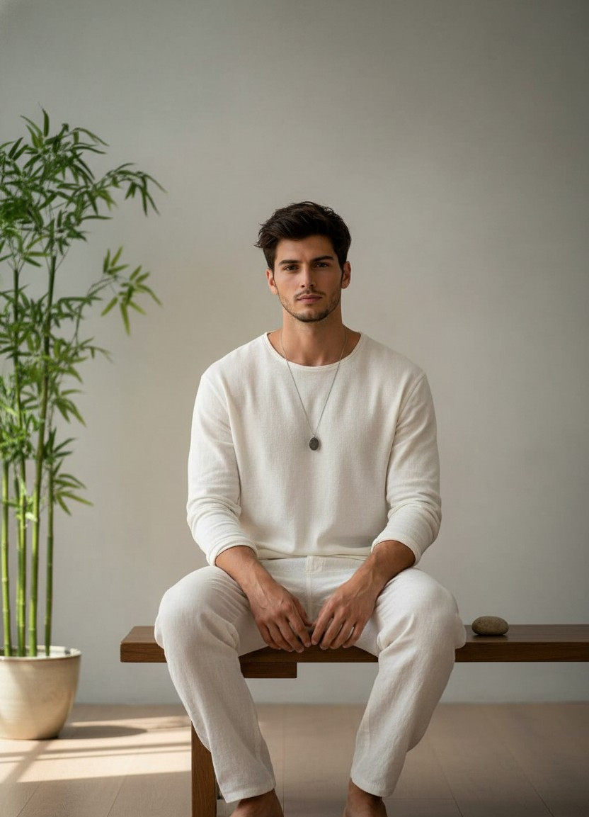 Minimalist Aesthetic — Zen Minimal Portrait (Male)