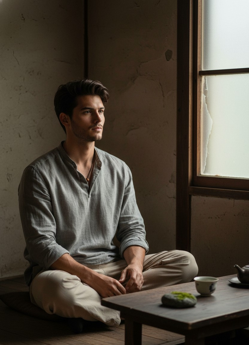 Minimalist Aesthetic — Japanese Wabi-Sabi (Male)