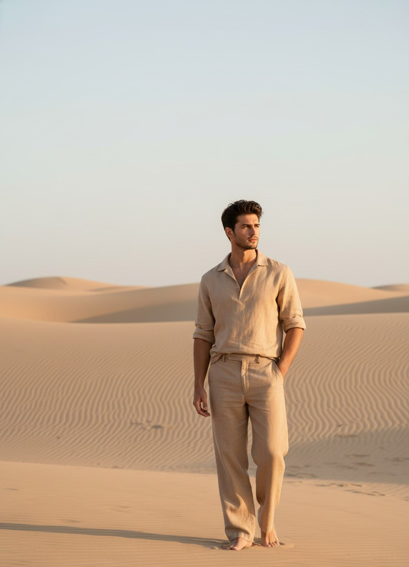 Minimalist Aesthetic — Desert Sand Minimalism (Male)