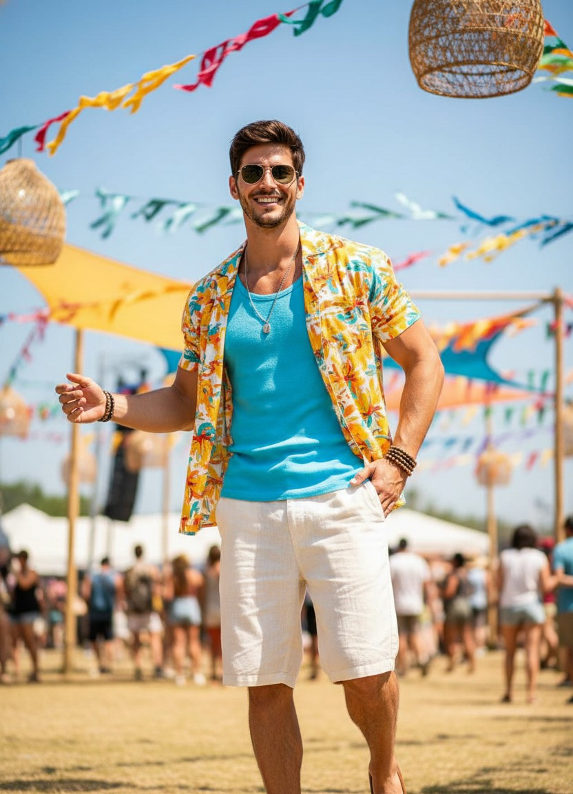 Beach & Summer Vibes — Summer Festival Look (Male)