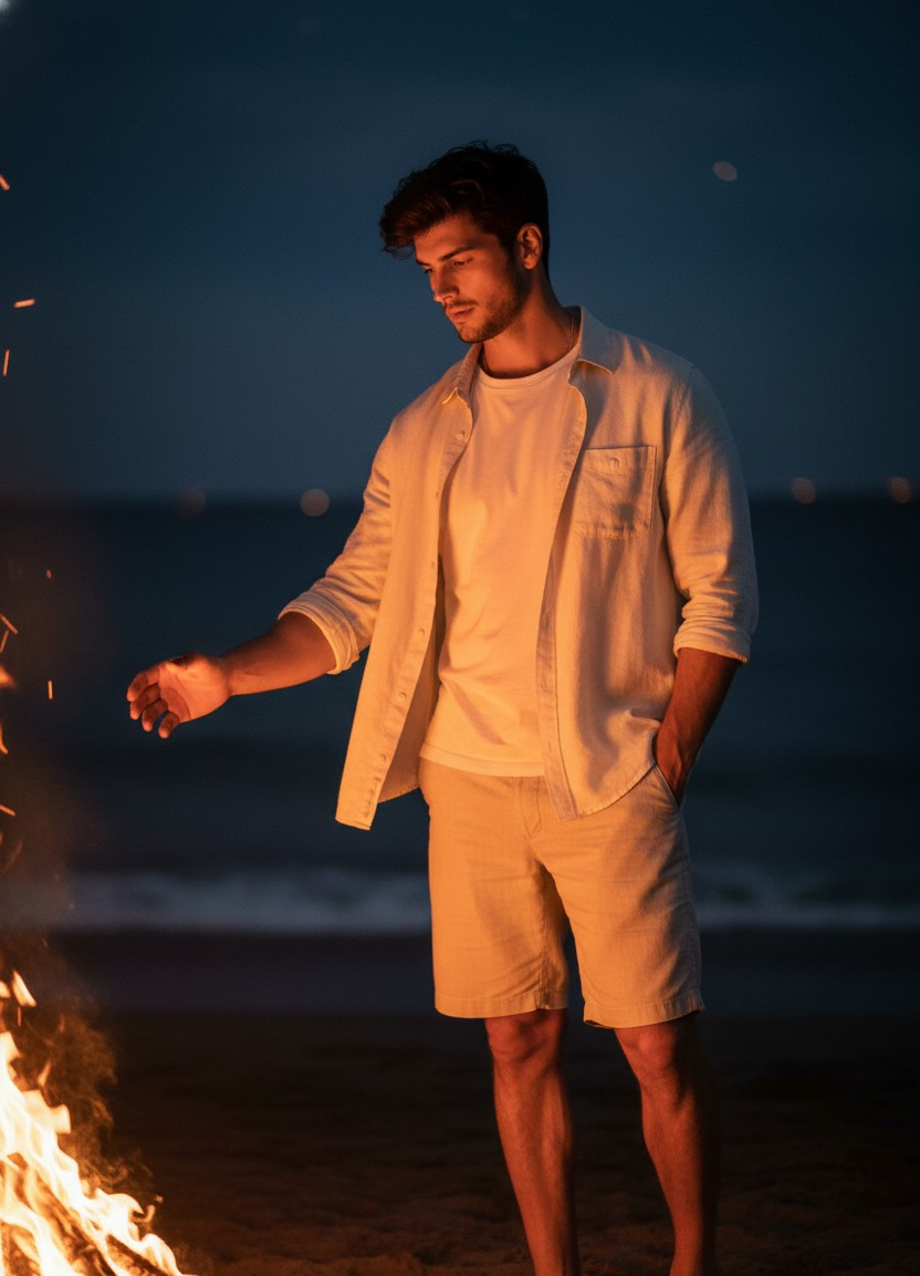 Beach & Summer Vibes — Beach Bonfire Night (Male)