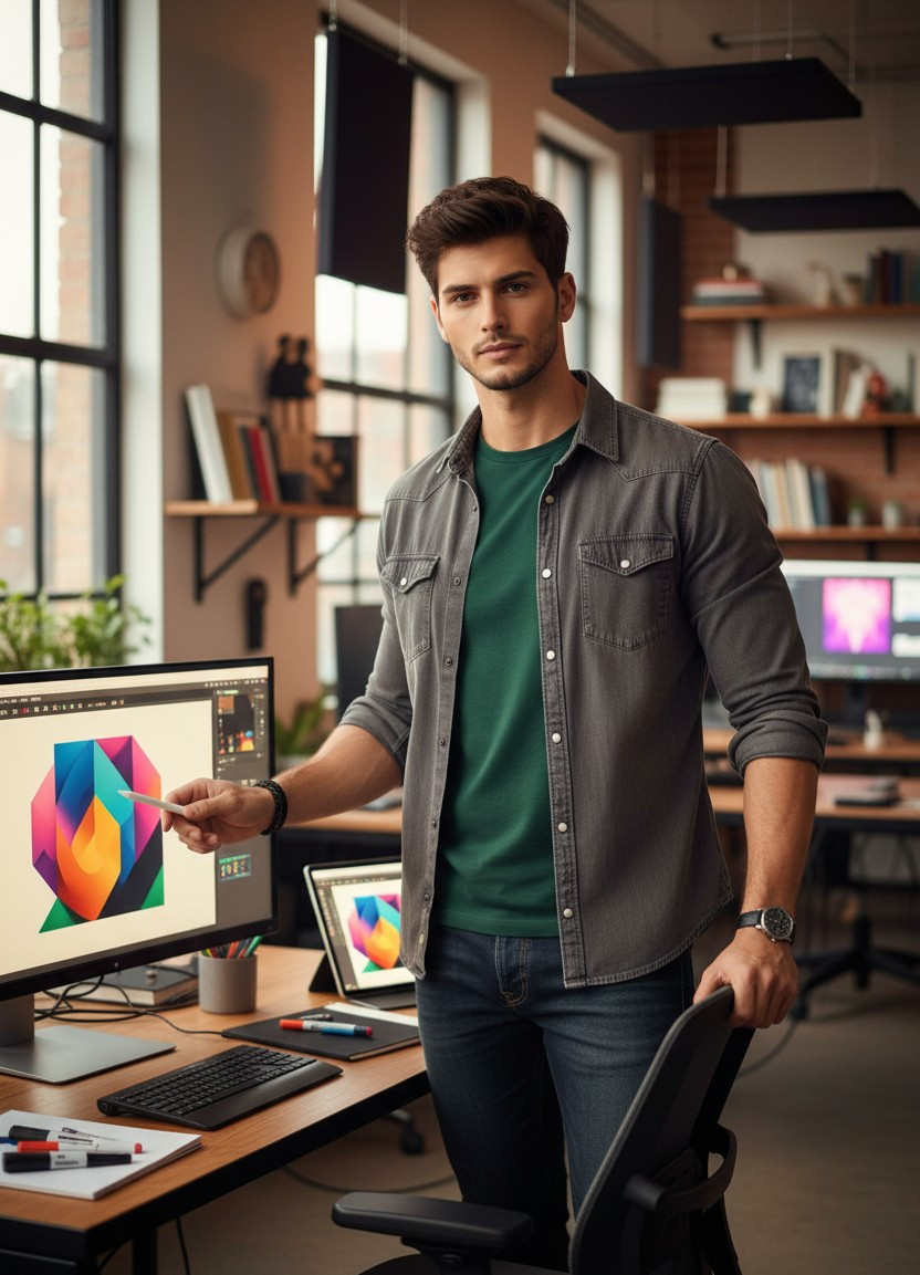 Artistic & Creative — Graphic Designer Studio (Male)