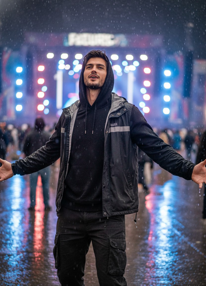 Music Festival — Rainy Festival Energy (Male)