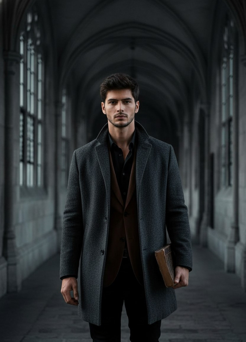 Dark Academia — Gothic Corridor Walk (Male)
