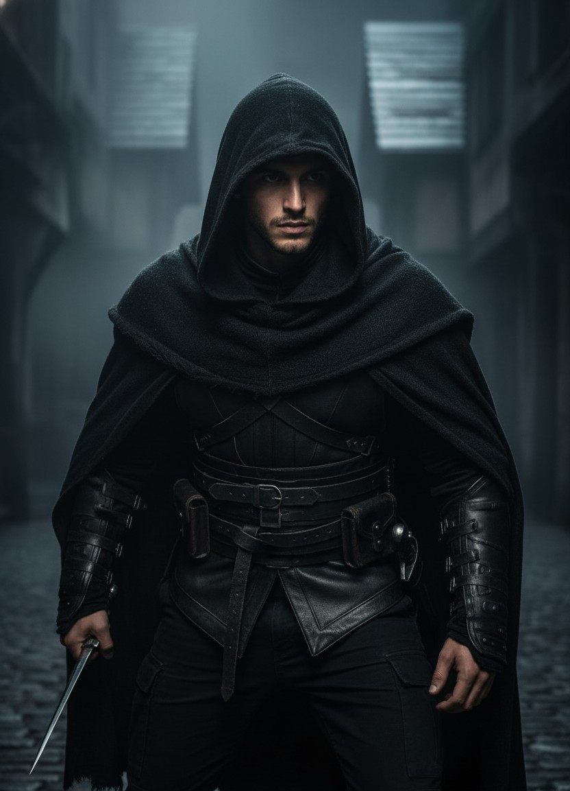 Wellness & Zen — Dark Assassin Portrait (Male)